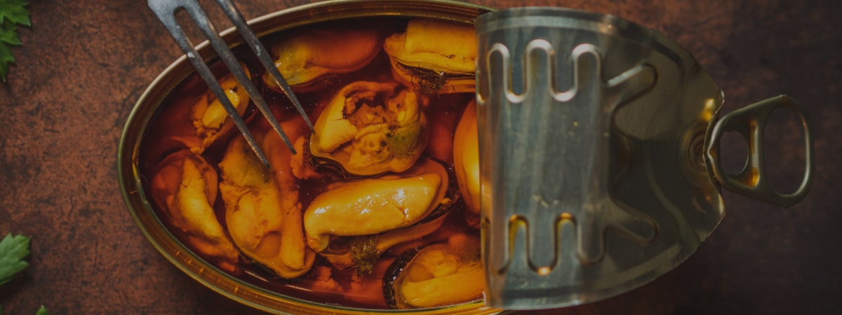 Spanish Tinned Mussels in Escabeche