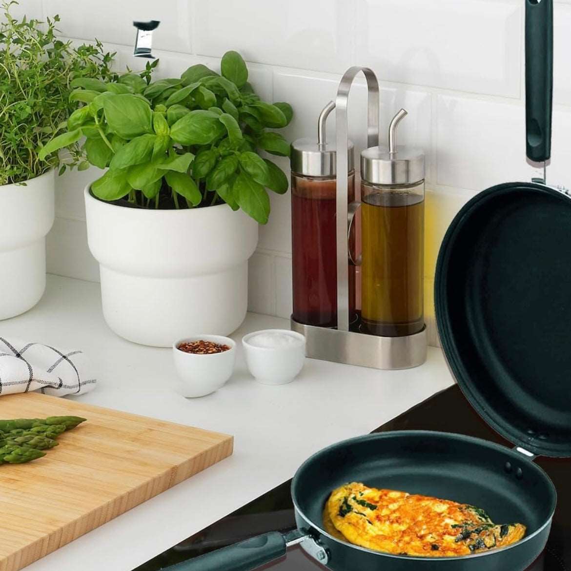 Double-Sided Spanish Omelette Pan Ibili