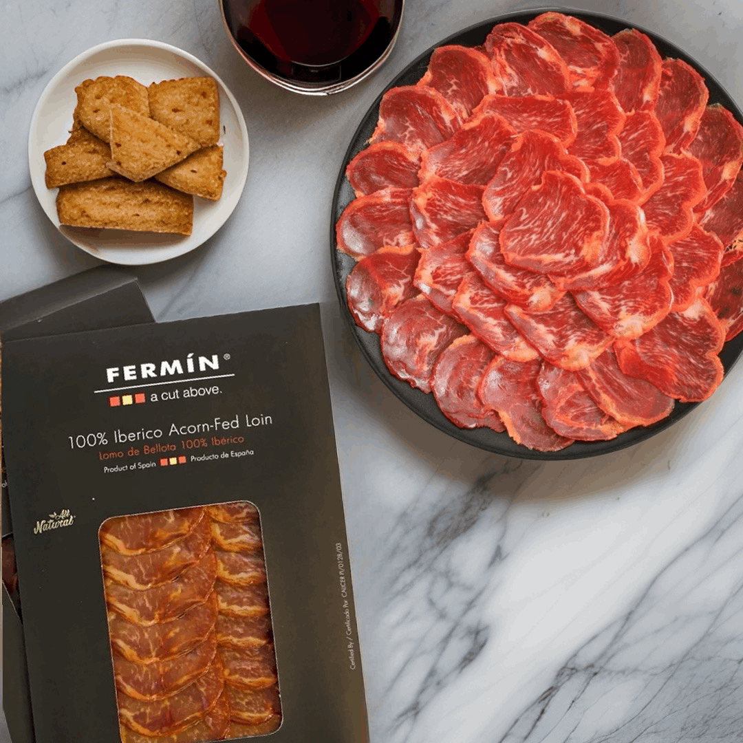 Sliced Ibérico Pork Loin Bellota by Fermin Fermin