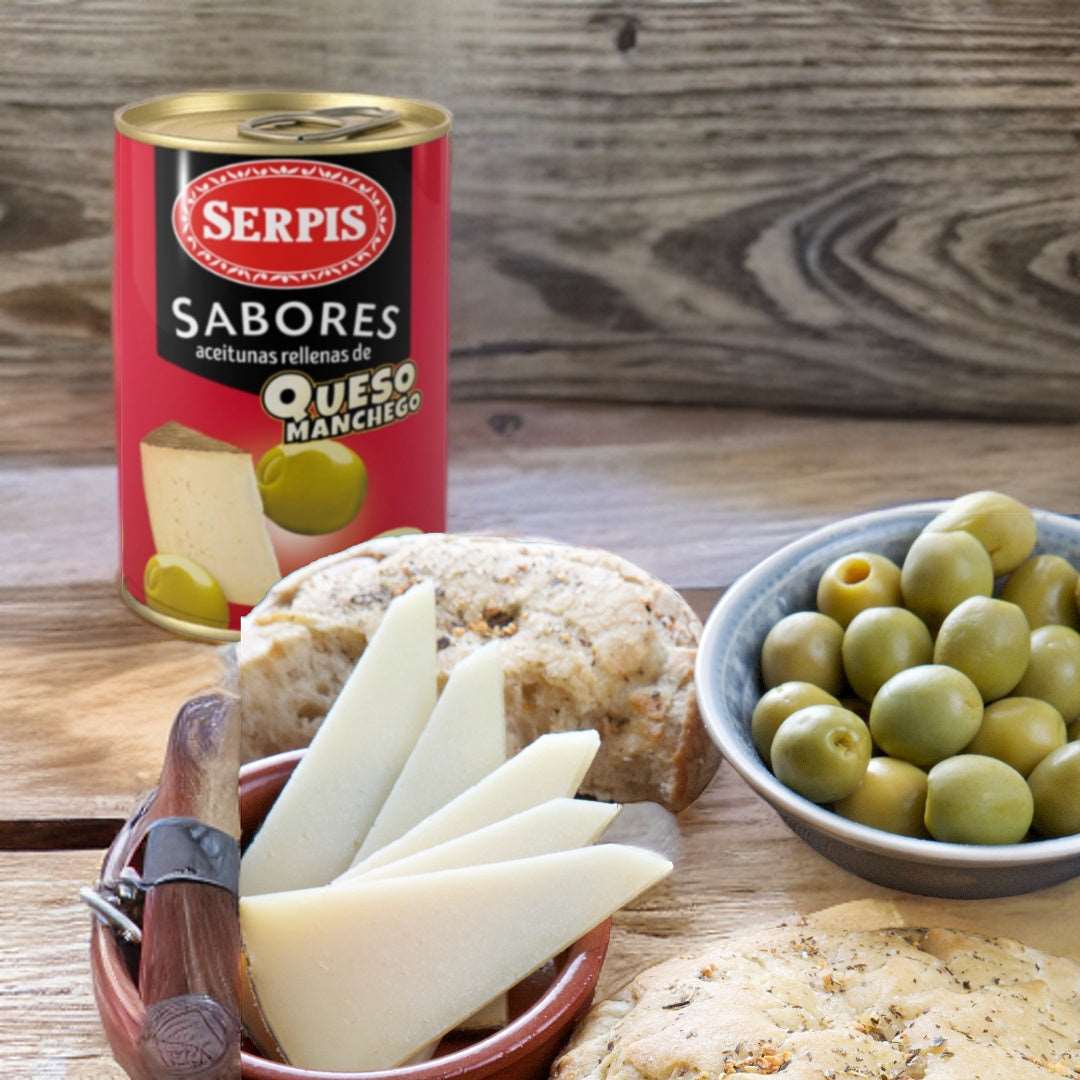 Manchego Stuffed Green Olives Serpis