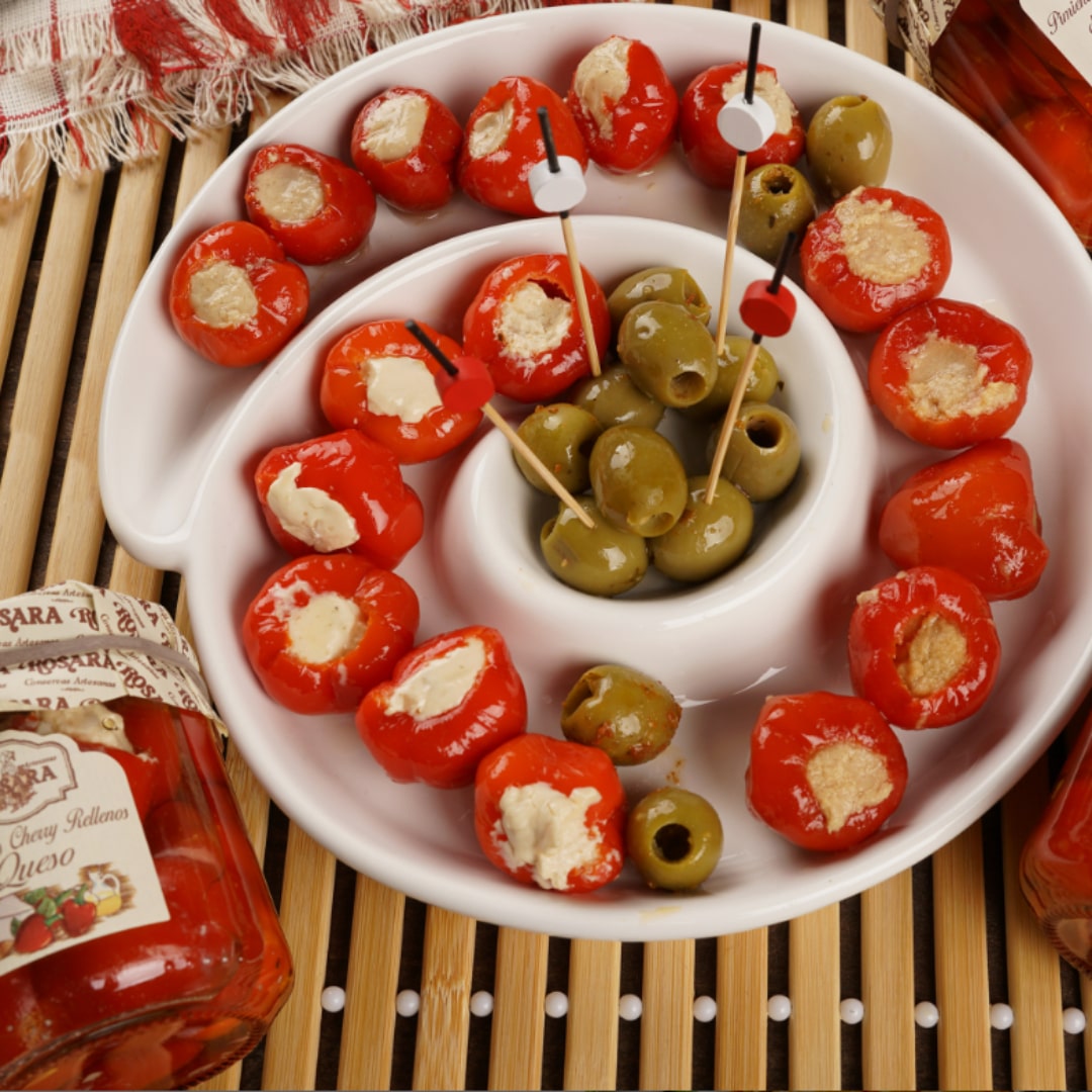 Stuffed Cherry Peppers with Cream Cheese by Rosara Rosara