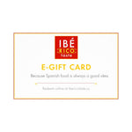 Iberico Taste E-Gift Card with branding and text on a white background