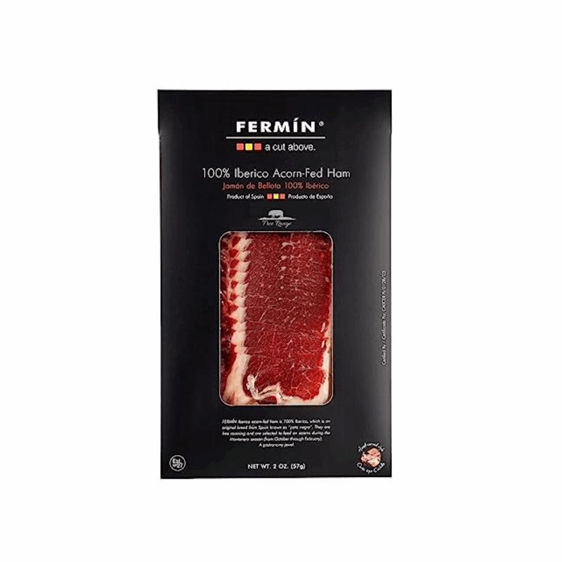 Sliced Ibérico Ham Bellota "Pata Negra" by Fermin Fermin