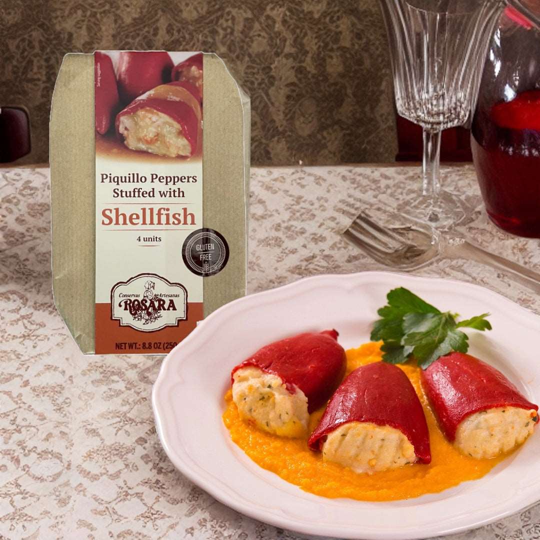 Piquillo Peppers Stuffed with Shellfish by Rosara Rosara