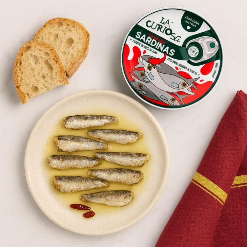 Small Sardines in Spicy Olive Oil by La Curiosa – Ibérico Taste