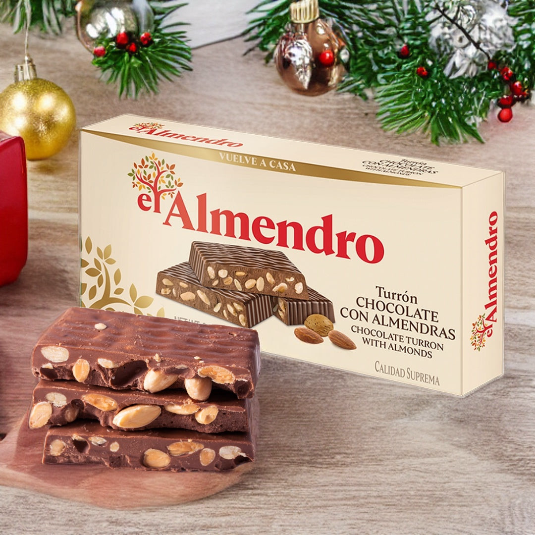 Turrón Chocolate with Almonds 