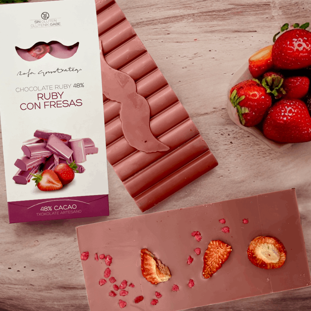 Ruby Chocolate with Dried Strawberries by Rafa Gorrotxategi