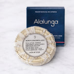 Can of bonito onion sauce Alalunga with packaging labeled 'Alalunga' on a white background