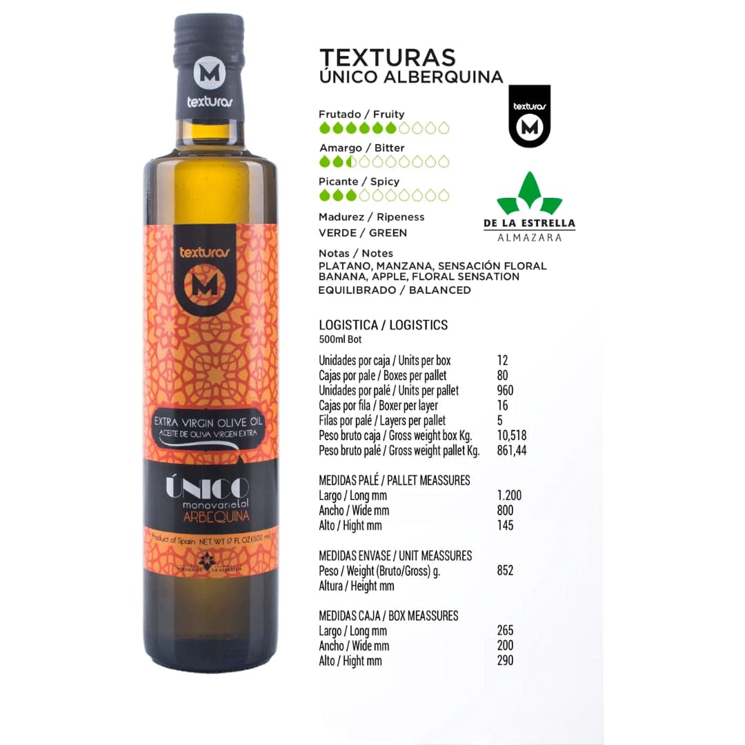 Extra Virgin Olive Oil Arbequina by Texturas 