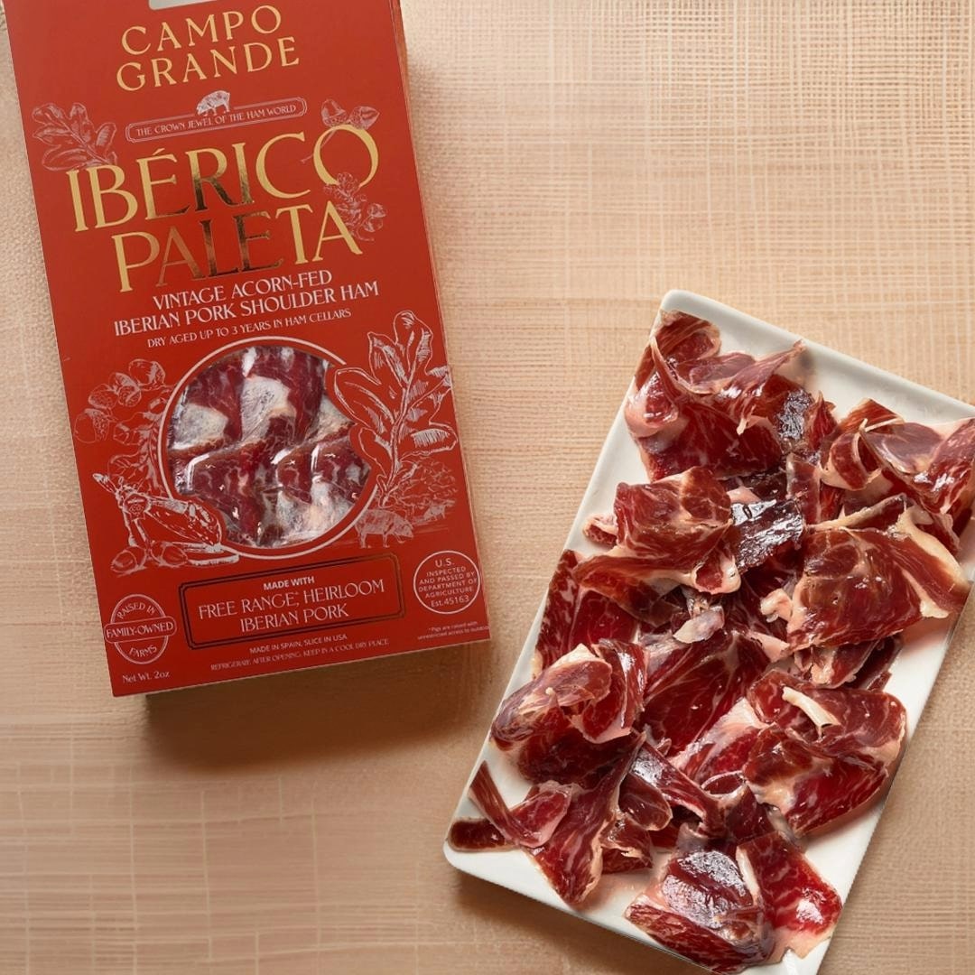 Sliced Iberico Ham Shoulder Bellota "Pata Negra" by Campo Grande