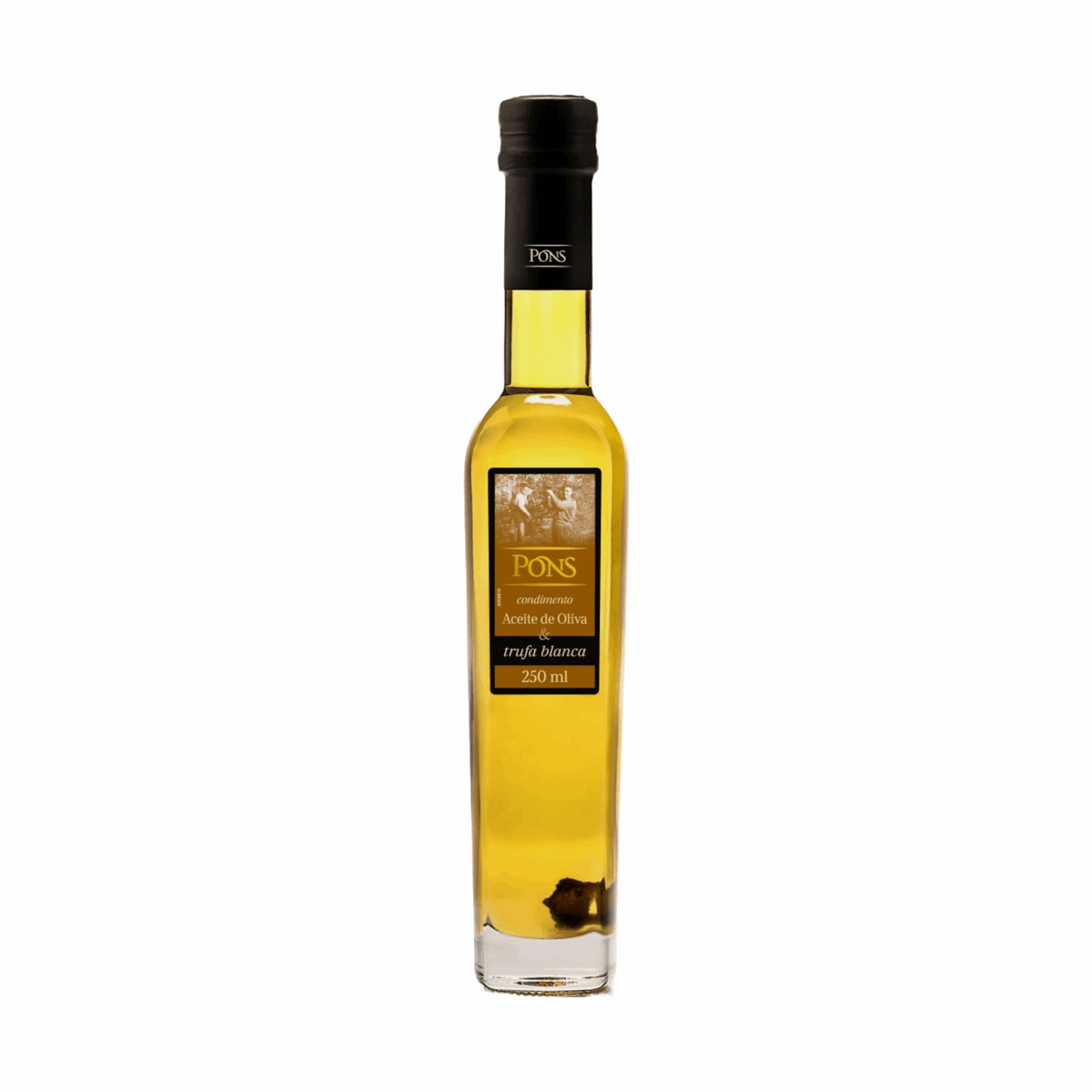 a bottle of extra virgin olive oil with truffle