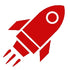 a red rocket icon