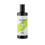 a bottle of Jacoliva manzanilla extra virgin olive oil