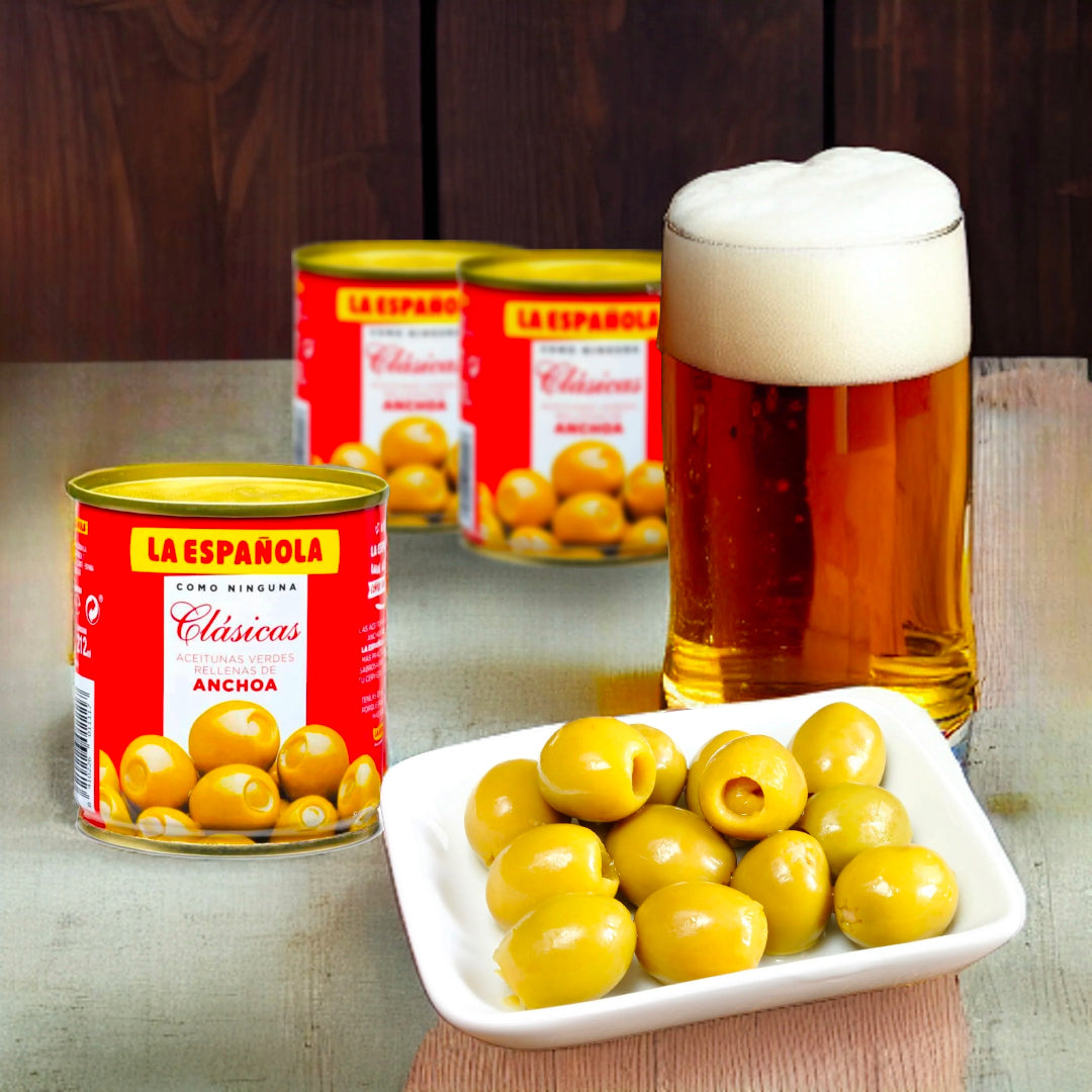 Green Olives Stuffed with Anchovies - Pack of 3 – Ibérico Taste