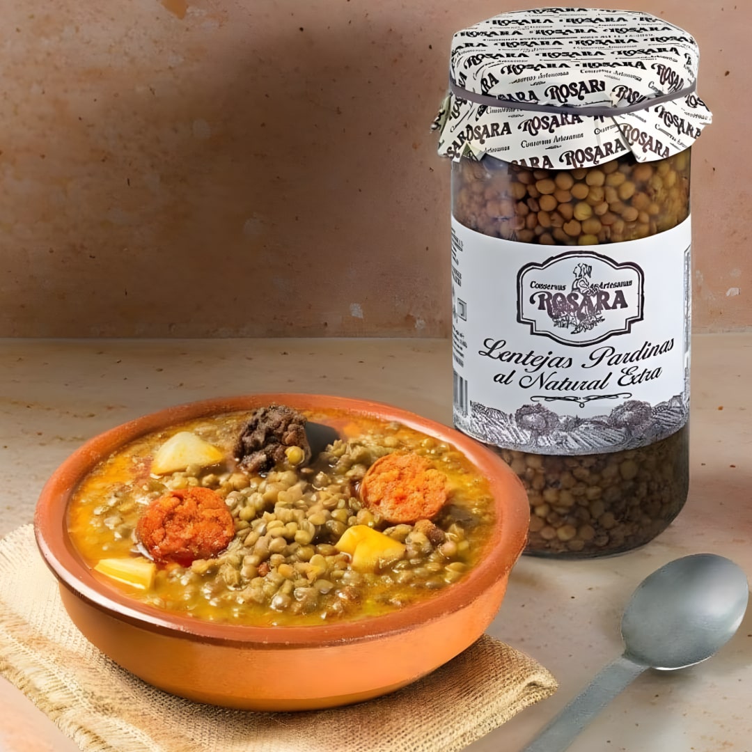 Extra Natural Pardina Lentils in Brine Rosara   