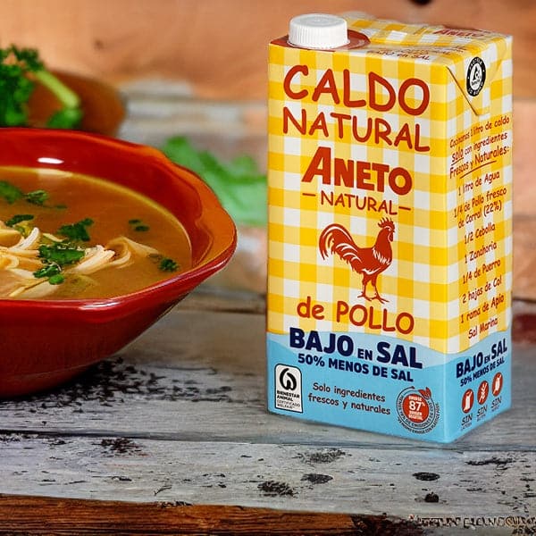 Natural Chicken Broth Low Sodium by Aneto 