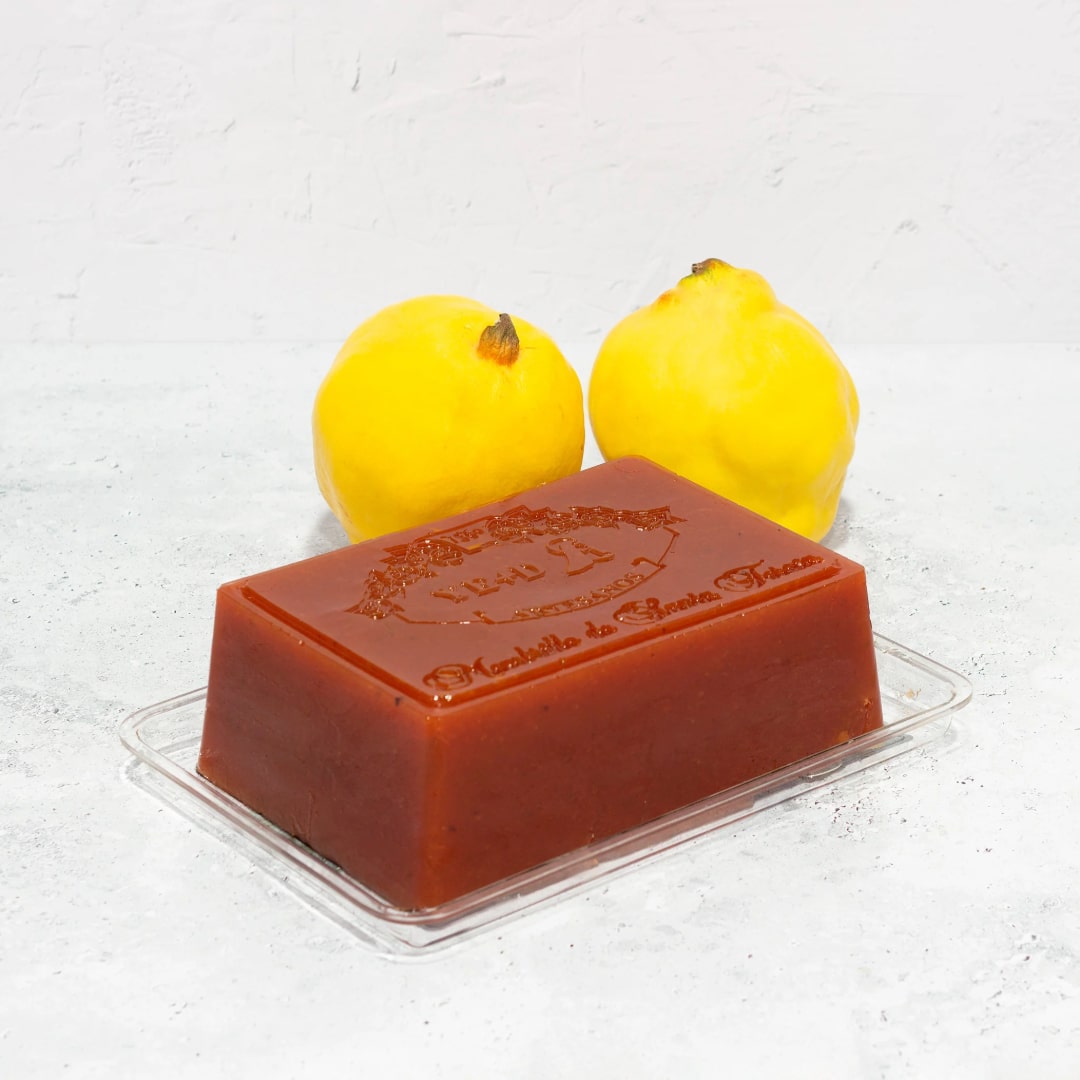 a piece of organic quince paste