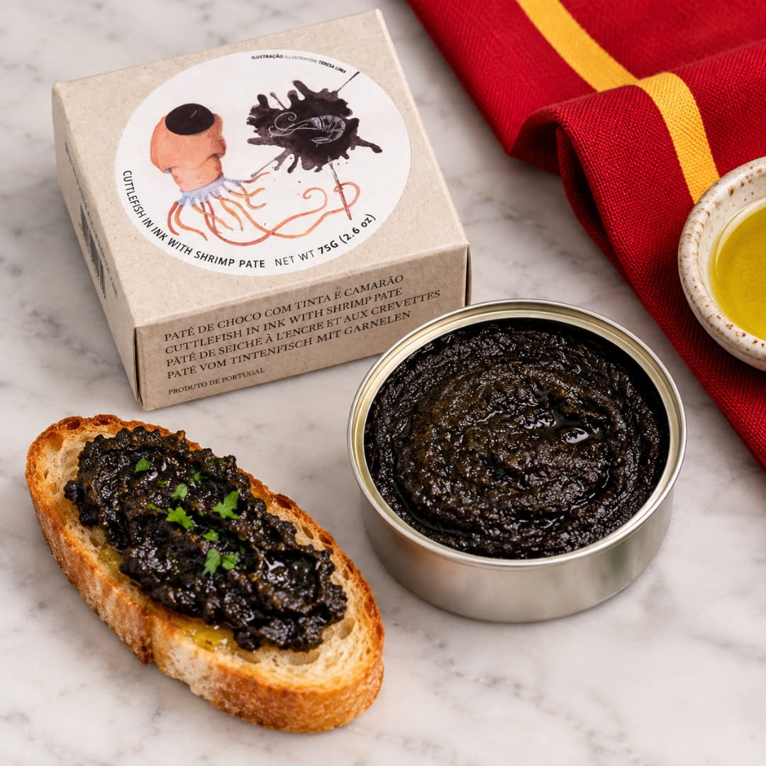 Paté de Sepia en su Tinta y Gambas Jose Gourmet