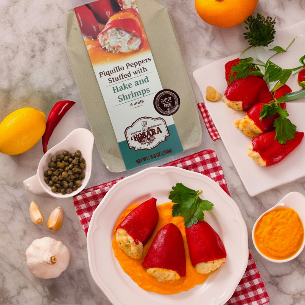 Piquillo Stuffed with Hake and Shrimps by Rosara Rosara   