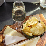 potato chips with cheese wedges