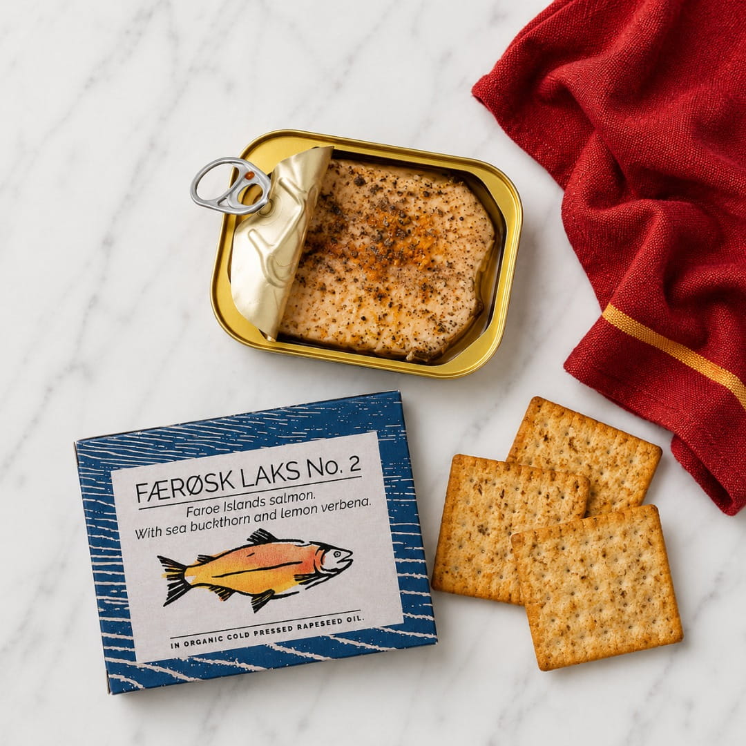 Salmon with Sea Buckthorn & Lemon Verbena by Fangst
