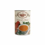 a can with a orange soup on the label with crema de marisco inside