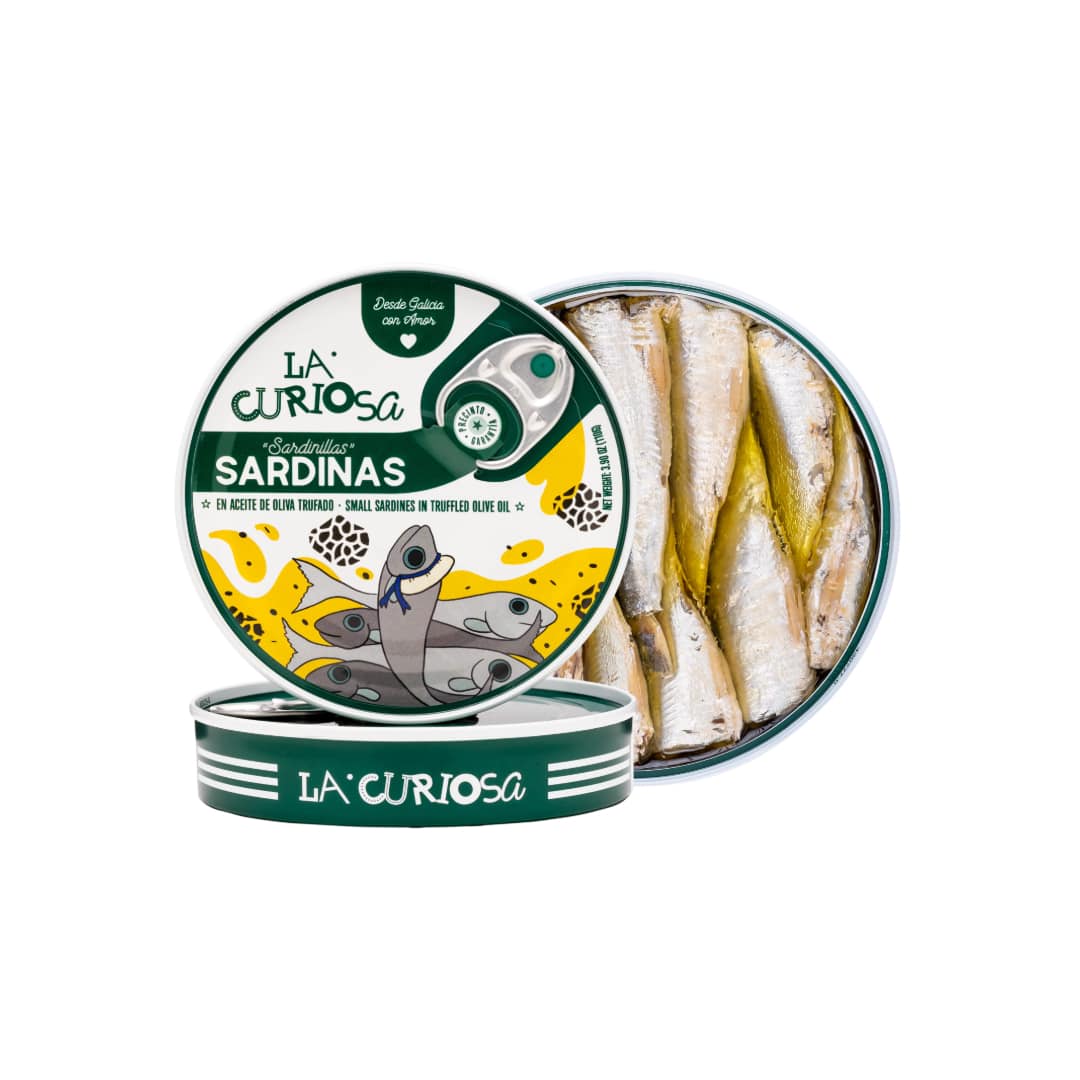 Small Sardines in Truffle Olive Oil by La Curiosa – Ibérico Taste