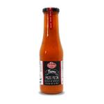 a bottle of red sauce 