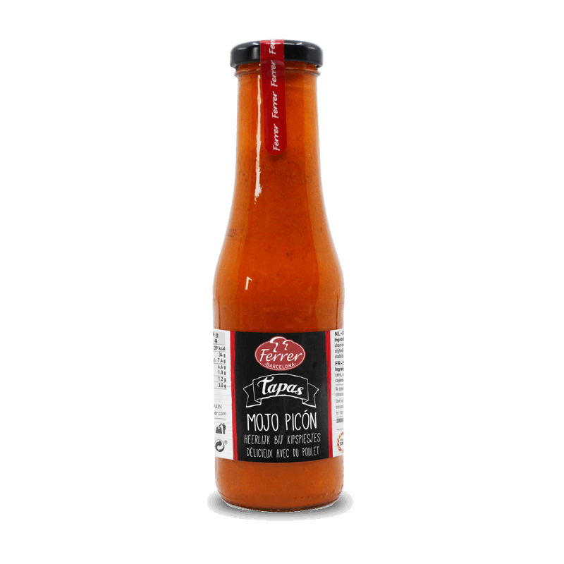 a bottle of red sauce 