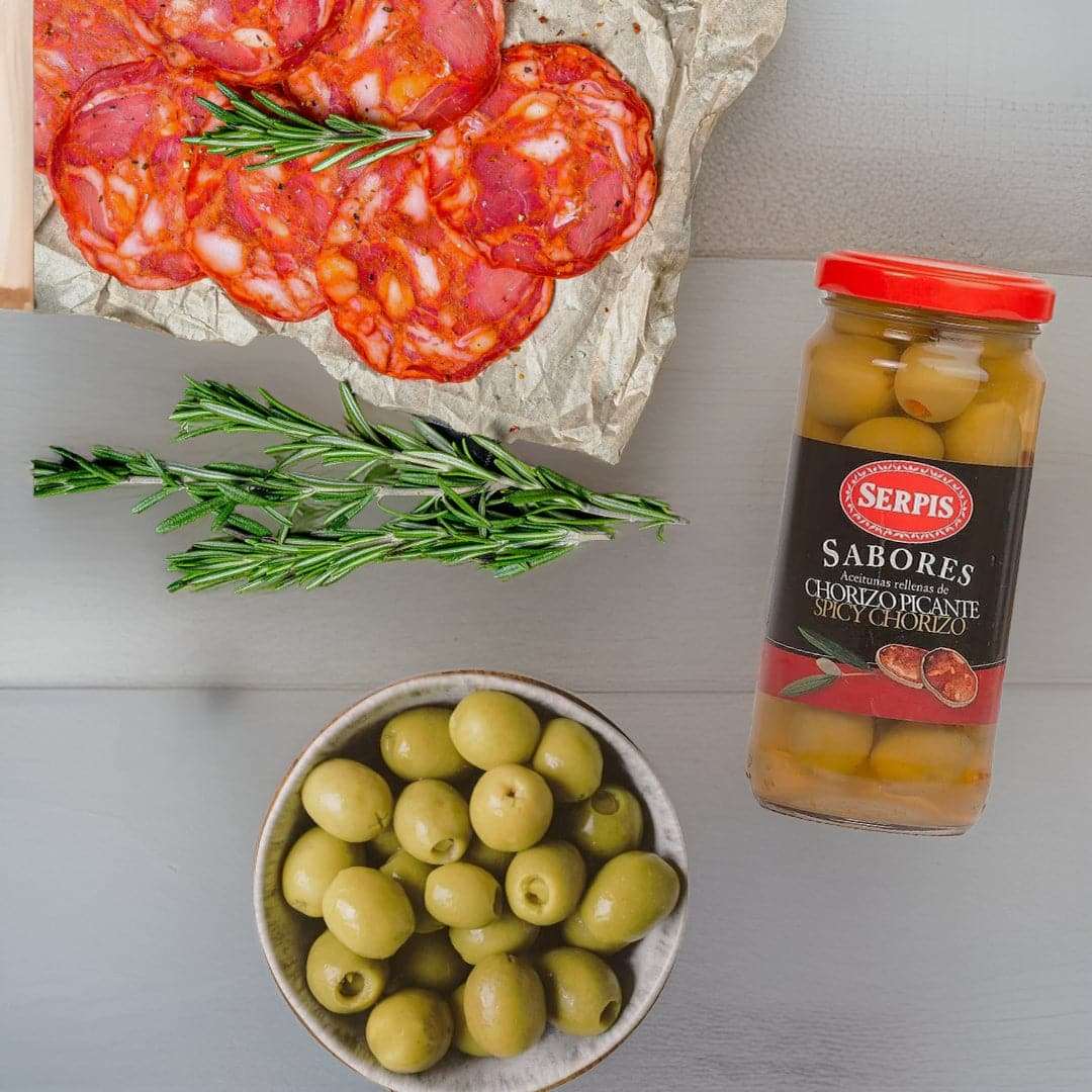Green Olives Stuffed with Spicy Chorizo 