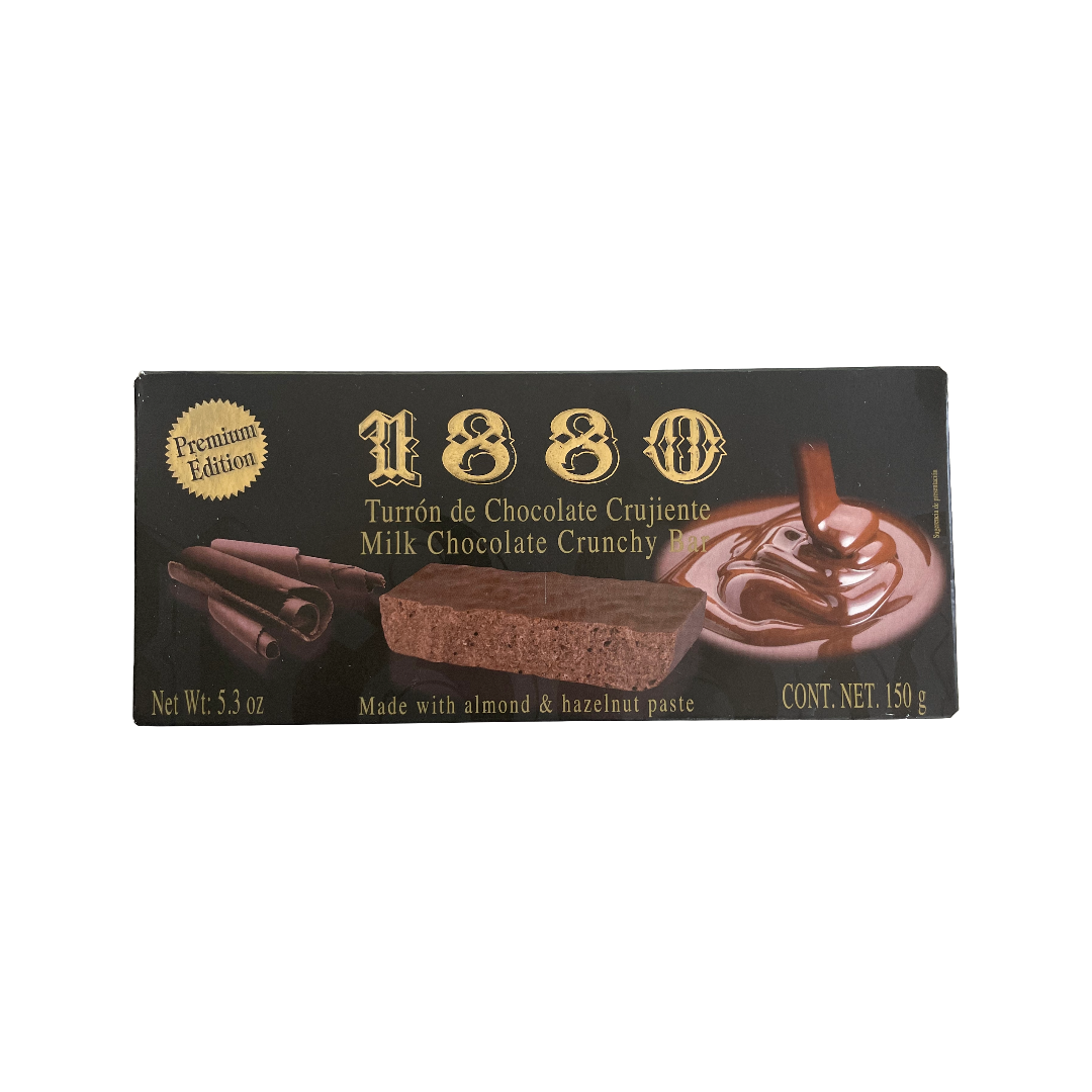 a package of Spanish turron de chocolate